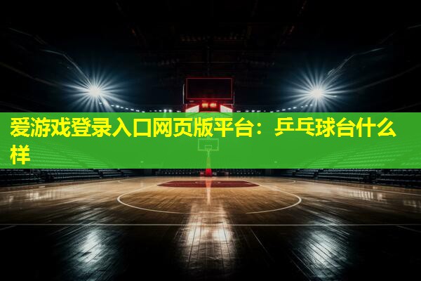 爱游戏登录入口网页版平台：乒乓球台什么样
